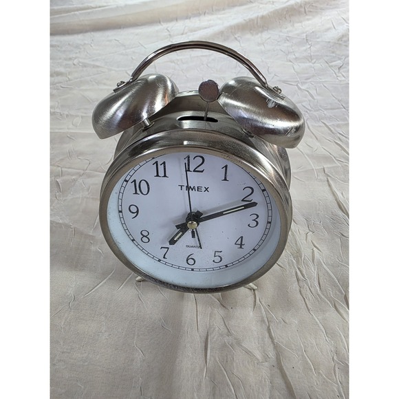 Timex Other - Vintage Round Timex Double Bell Alarm Desk Clock
